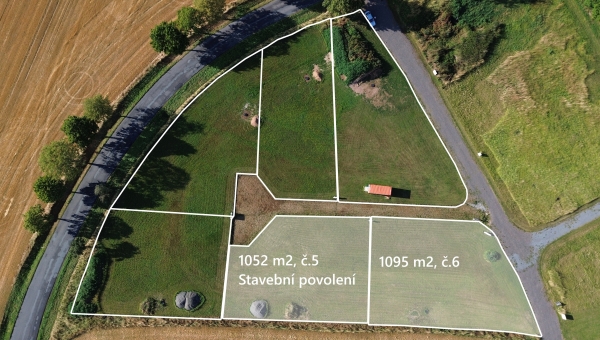 Prodej 2 stavebních pozemků /vydané Stavební povolení/8 km od Příbrami, 70 km od Prahy - Lazsko